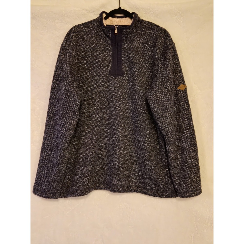Orvis Mens Blue 1/4 Zip XL Sweater/Pullover‎ Thick With Lining